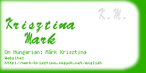 krisztina mark business card